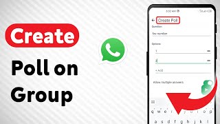 How to Create A Poll on WhatsApp Group Updated [upl. by Nimref]