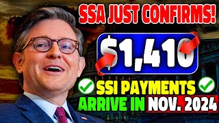 Its Confirmed by SSA 1410 SSI Payments to Arrive in November – What You Need to Do [upl. by Noonberg]