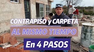 👷 Contrapiso y Carpeta AL MISMO TIEMPO 👌 [upl. by Trula]