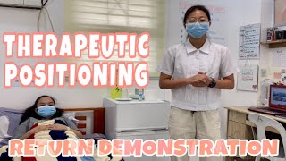 Therapeutic Positioning Return Demonstration CEUManila  Nurse Elle [upl. by Lhadnek736]