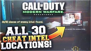 ALL 30 INTEL CHEAT LOCATIONS  MODERN WARFARE REMASTERED INTEL GUIDE LOCATIONS COD 4 REMASTERED [upl. by Ahsoj]