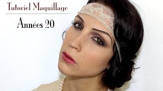 Maquillage années 20Gatsby coiffure et costume [upl. by Ltney]