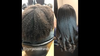 How to Flat Iron THIIIIIICK Natural Hair 🤯😱 [upl. by Ammamaria]