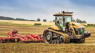 CAT Challenger 765C amp Fendt 724  Planting Stubble Turnips [upl. by Whitaker]