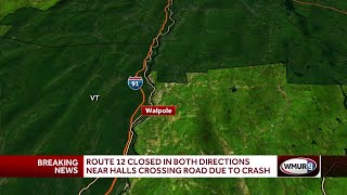 Crash leads to shutdown of Route 12 in Walpole [upl. by Karel235]