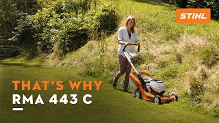 STIHL RMA 443 C  Batterypowered lawn mower  Thats why [upl. by Verlee]