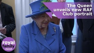 The Queen unveils new portrait for Royal Air Force Club [upl. by Attenad620]