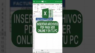 COMO INSERTAR ARCHIVO PDF EN EXCEL Excel Exceltips Exceltutorial Shorts Youtubeshorts Short [upl. by Else]