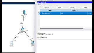 mail server configuration in cisco packet tracer cisco configration packettracer netwoking smtp [upl. by Ramsay]