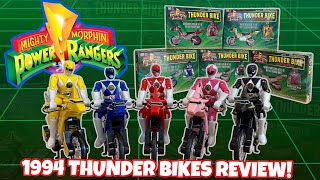 Mighty Morphin Power Rangers Thunder Bikes Review Vintage Power Rangers Toys [upl. by Soren]