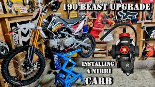 NEW Carb Install Nibbi 28mm on WPB 190cc [upl. by Powel145]