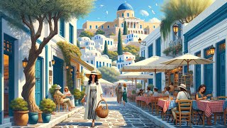 Greece 🇬🇷 Santorini Mykonos Athens  4KHDR 60fps Walking Tour [upl. by Nakada868]