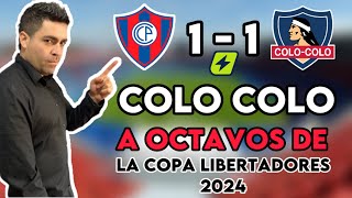 CERRO 1 VS 1 COLO COLO ANÁLISIS JEAN PIERRE BONVALLET COLOCOLO A OCTAVOS DE FINALcopalibertadores [upl. by Ainoek]