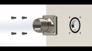 ORing Mounting Square Flange Hermetic Connectors [upl. by Oralee]