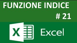 EP21 funzione INDICE di Excel formule e funzioni di RICERCA di Excel [upl. by Alderson]