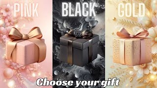 Choose your gift 🎁💝🤩🤮 3 gift box challenge  2 good amp 1 bad  Pink Black amp Gold chooseyourgift [upl. by Anyaj]