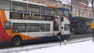 CHELTENHAM BUSES IN THE SNOW 180113 [upl. by Breger608]