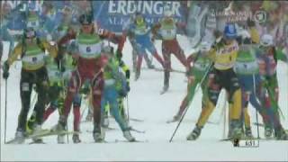 Magdalena Neuner  28th World Cup win  Oberhof Mass Start Jan 2012 [upl. by Earal]