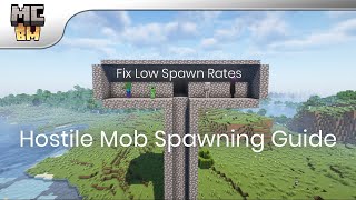 Minecraft Hostile Mob Spawning Guide  How to make an efficient Mob Farm  Minecraft Basic Mechanics [upl. by Abihsat]