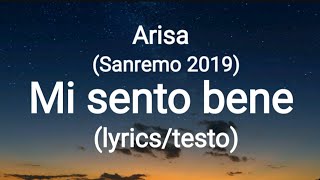 Arisa  Mi sento bene Sanremo 2019 lyricstesto [upl. by Anel878]