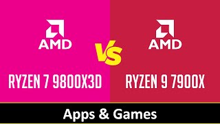 RYZEN 7 9800X3D vs RYZEN 9 7900X [upl. by Imray174]