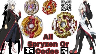 All spryzen Qr codes  All spriggan Qr Codes ‐ Beyblade Burst app [upl. by Ymeon]