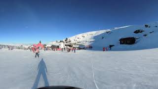 Cardrona Ski field learning snowboard in 360 VR [upl. by Erolyat]