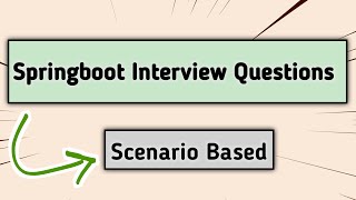 ScenarioBased Springboot Interview Questions and Answers [upl. by Madda]