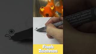 Fisch Zeichnen 🐠 shorts zeichnen tutorial draw zeichnenlernen howtodraw [upl. by Yllaw46]