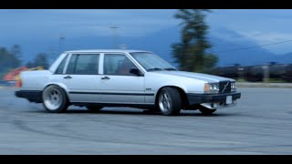 CAN YOU DRIFT AN AUTOMATIC OPEN DIFF VOLVO 740 [upl. by Trinee880]