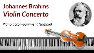 Brahms Violin Concerto  piano accompaniment backing tracks sampledemo [upl. by Kempe]