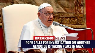 Pope calls for investigation on whether genocide is taking place in Gaza [upl. by Arenahs792]