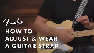 How To Wear a Guitar Strap  Fender [upl. by Lema]