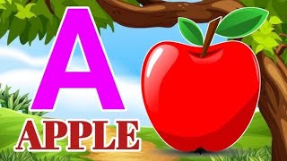 A for Apple  Phonics learning Song  ABCD nursery rhymes  abclearningsongs [upl. by Otxilac]