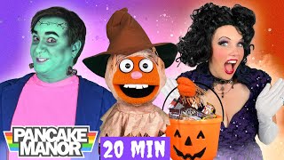 Halloween Songs for Kids Toddlers and Classrooms 🕷🎃  Pancake Manor [upl. by Arriaet739]