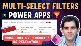 Multi Select Filters in Power Apps with Combo box Checkboxes amp No Delegation❗ [upl. by Francene]