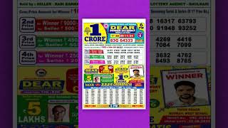 Dear Lottery Result Today 6 PM  9 Nov 2024 [upl. by Vander]