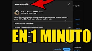 como DESACTIVAR la RENOVACION AUTOMATICA de YOUTUBE PREMIUM [upl. by Ennaisoj951]