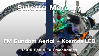 Aerial gundam  KOSMOS LED set  FM 1100 Scale  Hobbystories [upl. by Carolyn]