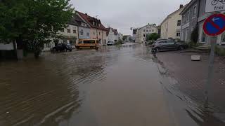 HOCHWASSER IN BAYERN Schrobenhausen 262024 [upl. by Valera570]