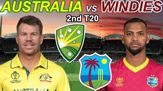 AUSTRALIA vs WEST INDIES Live Commentary 2nd T20 2024 [upl. by Josephine368]