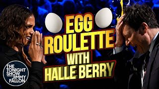 Egg Roulette with Halle Berry  The Tonight Show Starring Jimmy Fallon [upl. by Larentia]