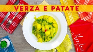 VERZA E PATATE IN PADELLA  Ricetta Facile e Veloce [upl. by Anasxor]