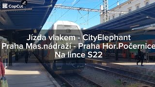 Jízda vlakem CityElefant  Os 9421  ČD  Praha Masarykovo nádraží  Praha Horní Počernice [upl. by Anaigroeg473]