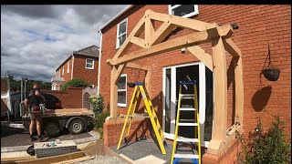 On site fitting oak frame [upl. by Nauqyt480]