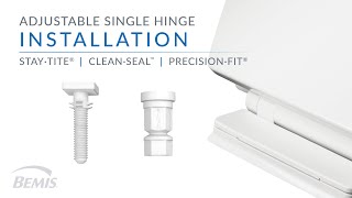 Installation  Belmont™ Adjustable Single Hinge Toilet Seat with Clean•Seal™ Stays Tight [upl. by Hake]