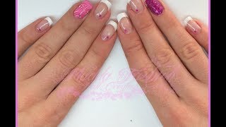 Semipermanente  french bianco classico e nail art  Maddafashion [upl. by Inele]