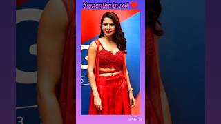 samantha New look Red colour dress shots viral video ❤️✨ [upl. by Ellenuahs913]