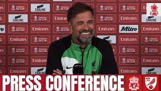 Jürgen Klopps FA Cup press conference  Liverpool vs Norwich [upl. by Nyrret963]