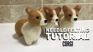 Corgi Needle Felting Dog Tutorial EASY Step by Step Guide [upl. by Wilmer905]